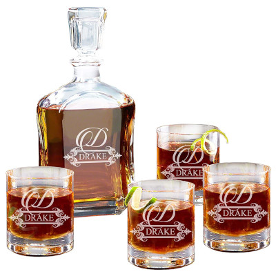 Gifts for Grandpa: Personalized Whiskey Decanter Set